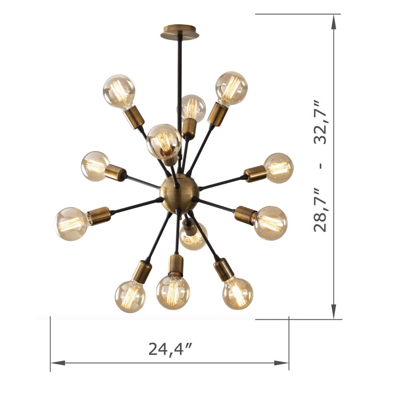 Metal Body Sputnik Chandelier