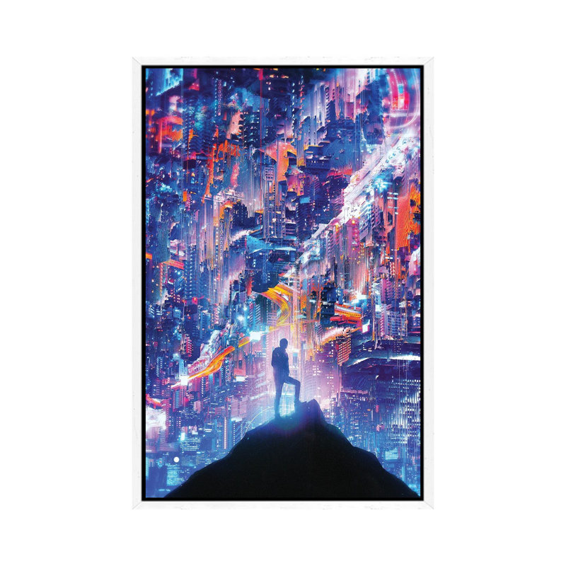 Peak by Nicebleed - Print on Canvas, White Framed, 66.04cm H x 45.72cm W x 3.81cm D