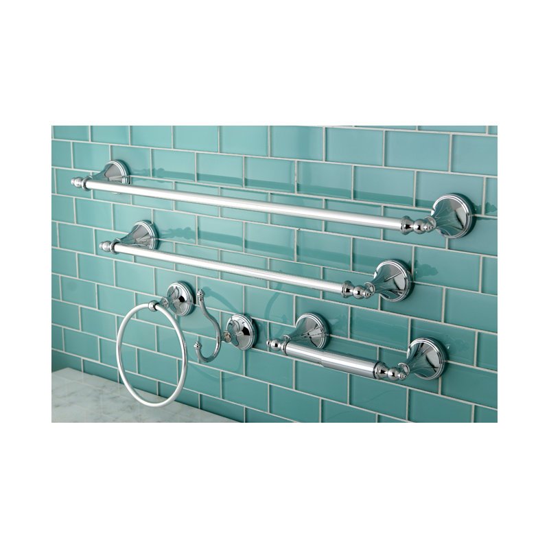 Kingston Brass Naples 5-Piece Bathroom Hardware Set, Polished Chrome