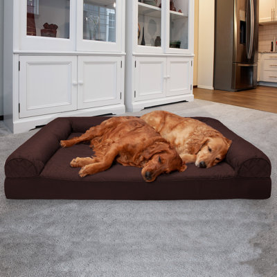 Quilted Orthopedic Bolster Sofa Pet Bed