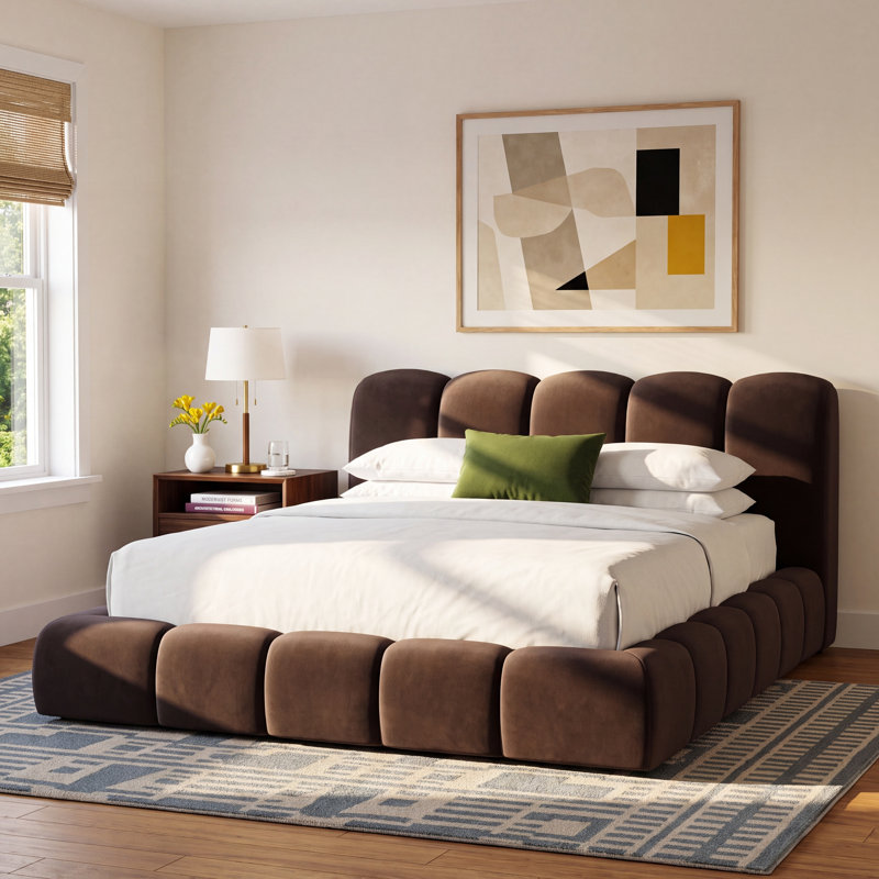 Vandalia BED - MEG ASH - Grey, King, Brown