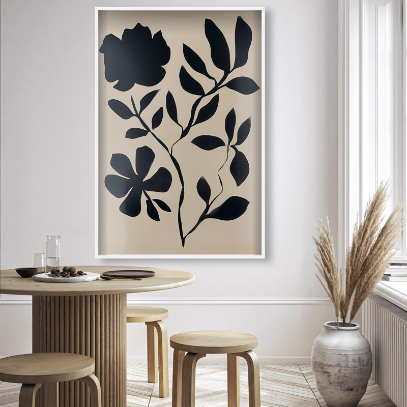 Oliver Gal Cinder Bloom I Floral & Botanical - Luxury Shadowbox Framed Wall Art, 31.5" H x 21.5" W, White