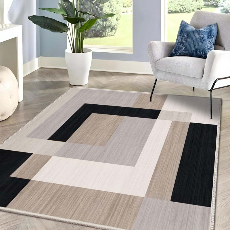 Armilla Abstract Machine Printed Area Rug, Rectangle 60 x 110 cm