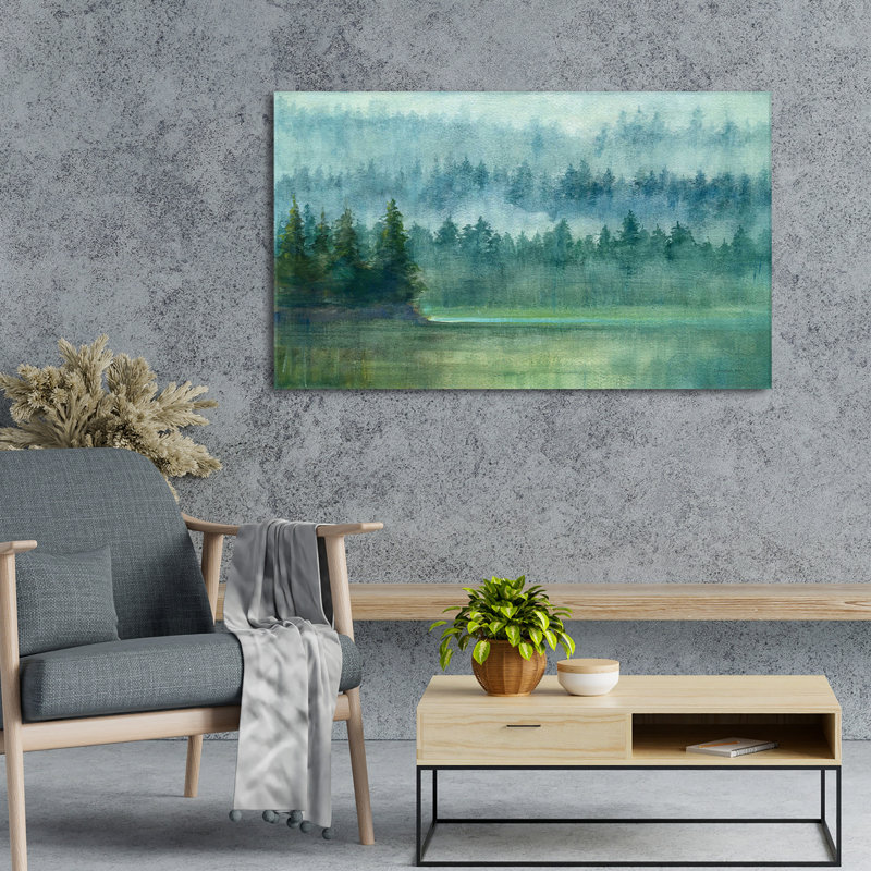 Autour de la pointe - peinture, L 30 po x H 18 po, Toile tendue