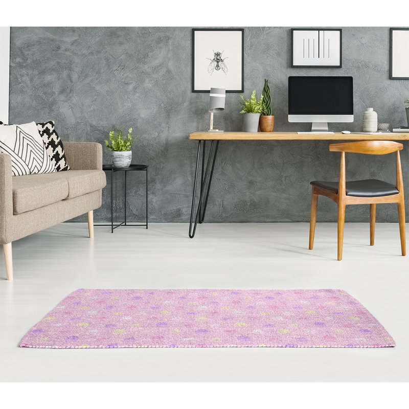 Tapis de zone rose petits gâteaux classic, Rectangle 5 pi x 7 pi