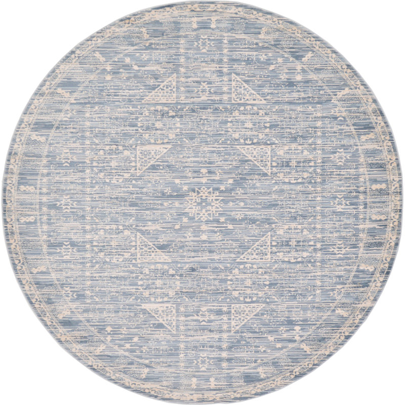 Milica Geometric Indoor Rug, Round 6'1"