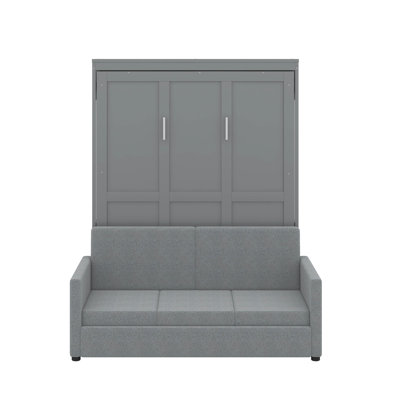 Lit escamotable double avec coussin