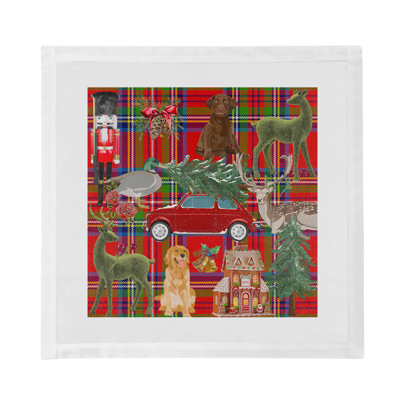 Ultimate Christmas Cotton Sateen Dinner Napkins, Plaid