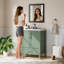 Meuble-lavabo avec lavabo en cÃ©ramique, armoire de rangement pour salle de bain avec un tiroir et deux portes Ã  fermeture amortie-125772654-125772652