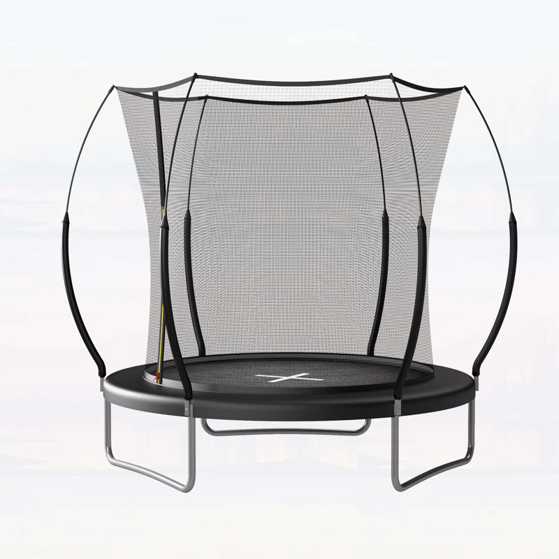 Trampoline Springfree No Gap 6FT avec cordes élastiques, Black