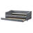 Luxurious Tufted Sofa Bed with Stylish Back Button and Wave Arms