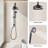 Shower Head With Handheld Shower System With 8" Rainfall Shower Head, Dual Shower Combo-126529057