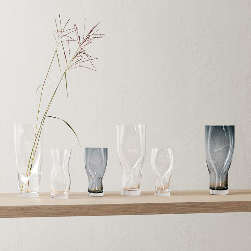 Clear Handmade Glass Tall Table Vase