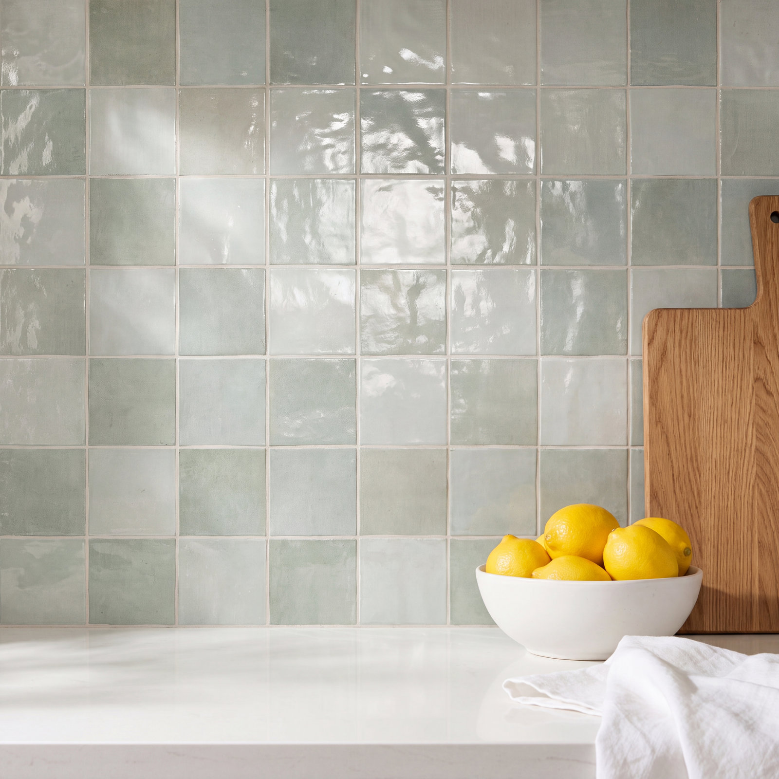 Renzo Ceramic Wall Tile, Jade