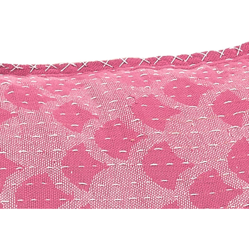 Artisan Hand Loomed Cotton Lumbar Pillow - Pink Ginkgo - 16"x48"