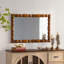 Miroir mural rétro en bois sculpté