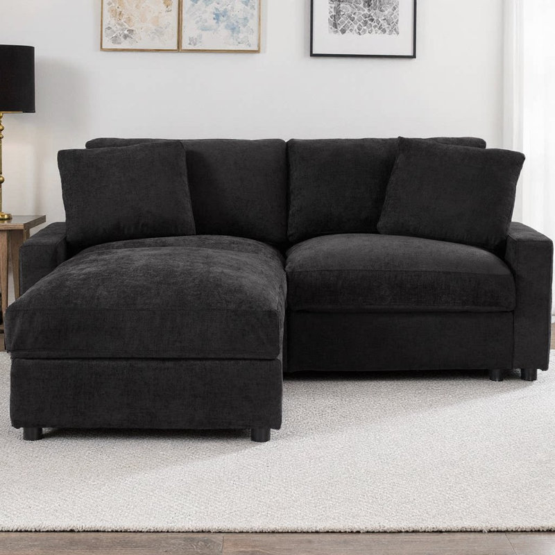 72" Modular L-Shaped Polyester Sectional Sofa with Ottoman & 3 Hidden Storages, 2-Seater Cloud Couch with Deep Seat, Flexible Ottoman Combination, No-Tools Assembly