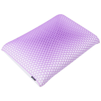 Bed Pillow ATHOS Low Memory Foam 55 x 35 cm Violet