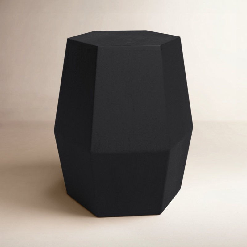 Dixon Solid Wood End Table, Black