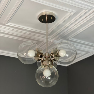 Lustre moderne 5 lumières Mid-Century