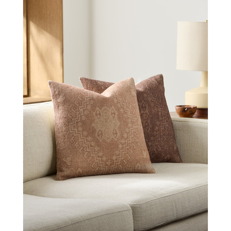 Coussin décoratif Nomos, Rose, Square 22", Duck Down