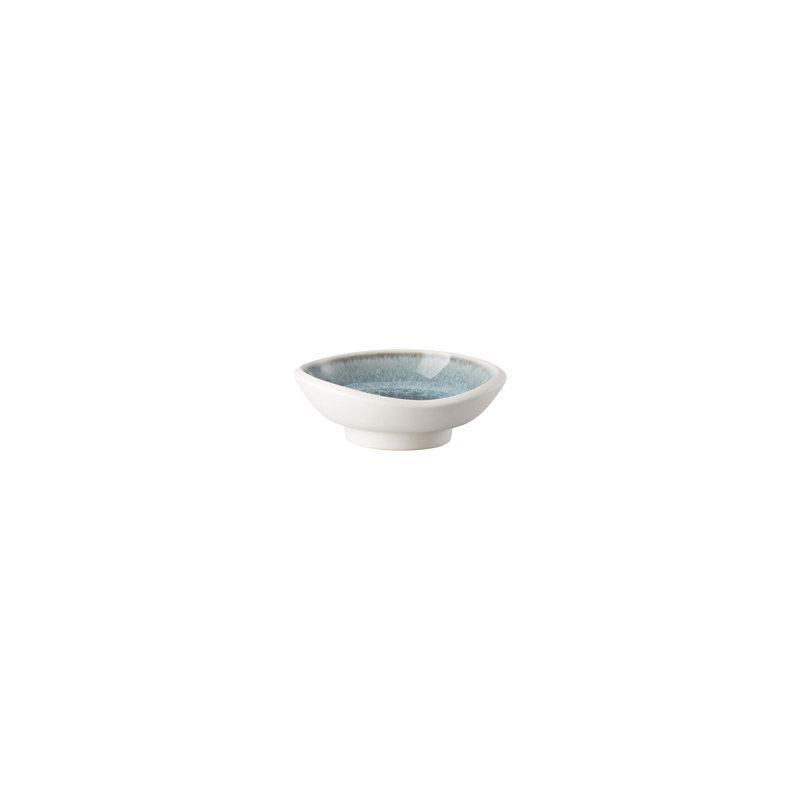 Junto Handmade Stoneware Dessert Bowl, Aquamarine