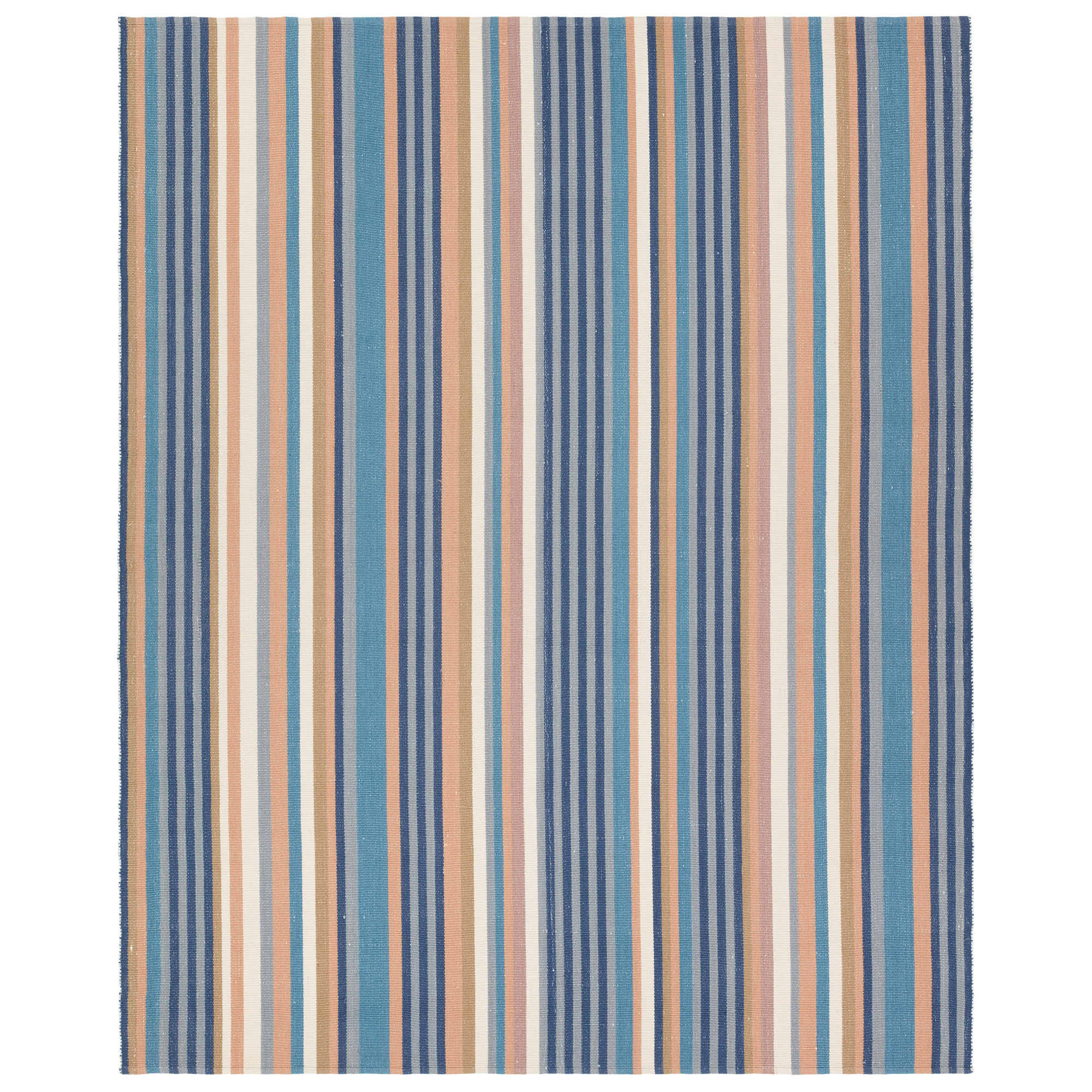 Edeline Handmade Blue/Cream/Gray Rug, Runner 3' x 8'