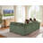 6-Piece Corduroy Upholstered Modular Sectional Sofa With Ottoman-2081194276
