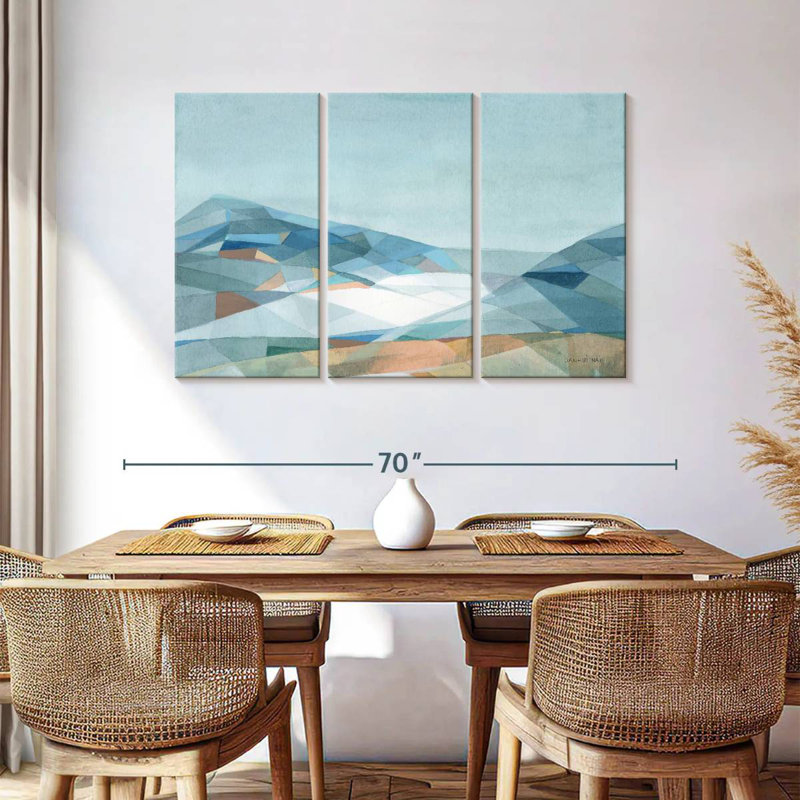 Avery Neutral Geometric Mountain, 36" H x 57" W