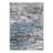 Comeau Aura Modern Abstract Machine Washable Blue / White / Black Indoor Area Rug with Non-Slip Backing-56880643