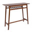 Table bistro rectangulaire avec tablette de rangement