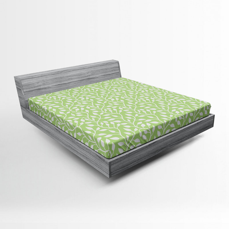 Microfiber Floral Fitted Sheet, Full Fitted Sheet