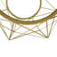 Axxton Round Metal Gold Nesting Coffee Table For Living Room Furniture, Nest of Tables with Glass Top