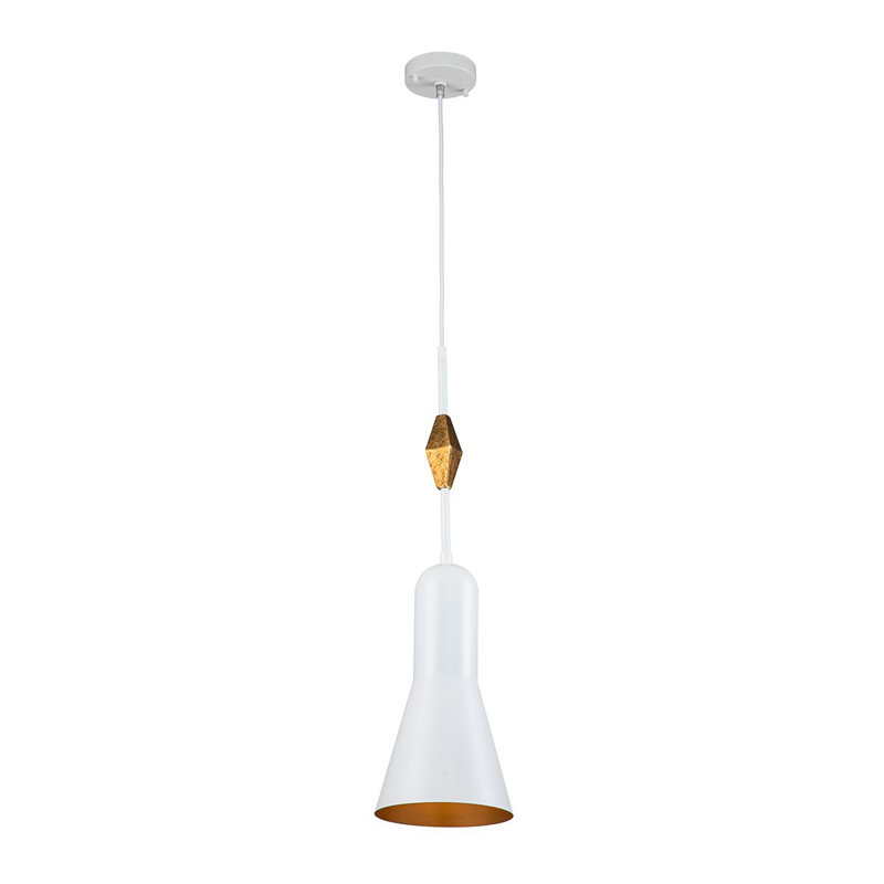 Luminaire suspendu Jesiel, H 25,75 po x l 7 po x P 7 po, Blanc