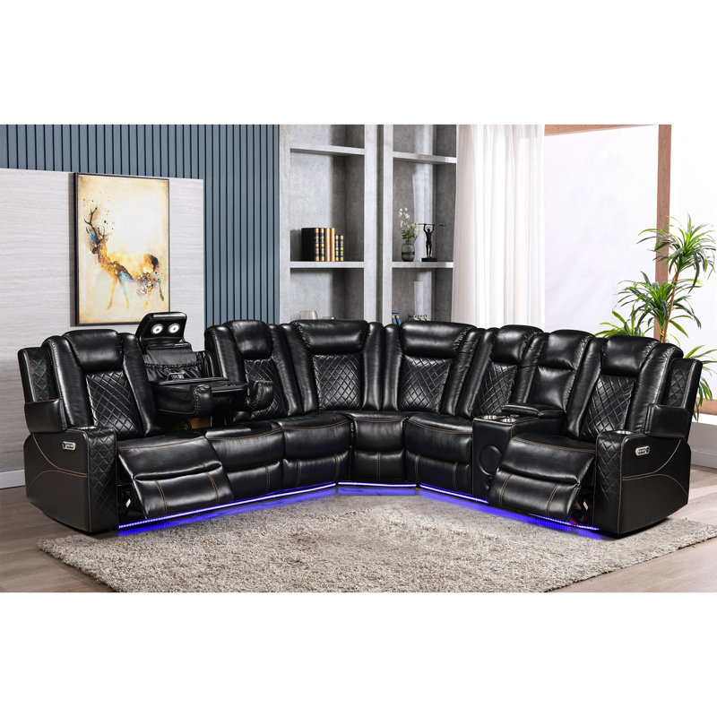 Fauteuil inclinable électrique entièrement assemblé de 99 cm de large avec port de chargement USB, canapé inclinable en similicuir brun