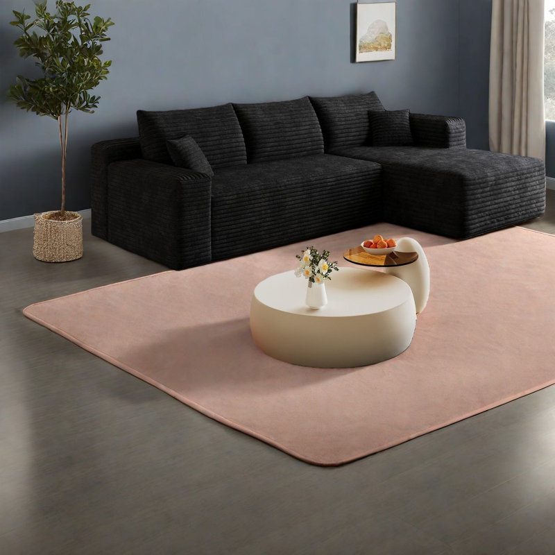 Canapé modulaire en velours côtelé 95 pouces