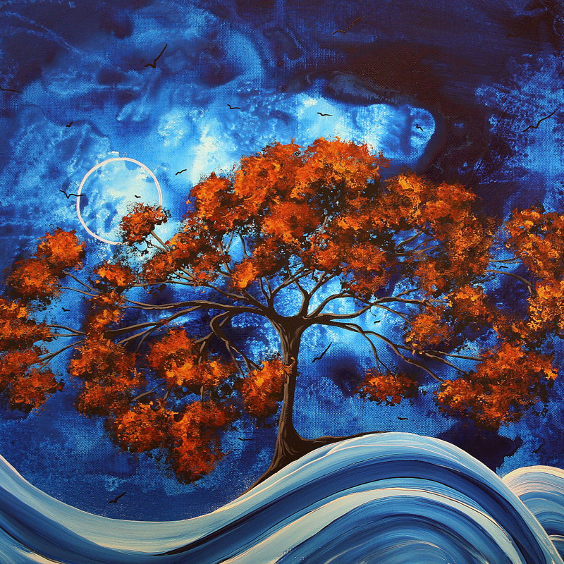 «Lyendell Madart Inc. Serendiptious» par Megan Duncanson - reproduction imprimée, H 12 po x l 12 po, Toile tendue, Non