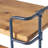 Kaeden  Ladder Bookcase with Wood Shelves & Iron Frame-1345416685