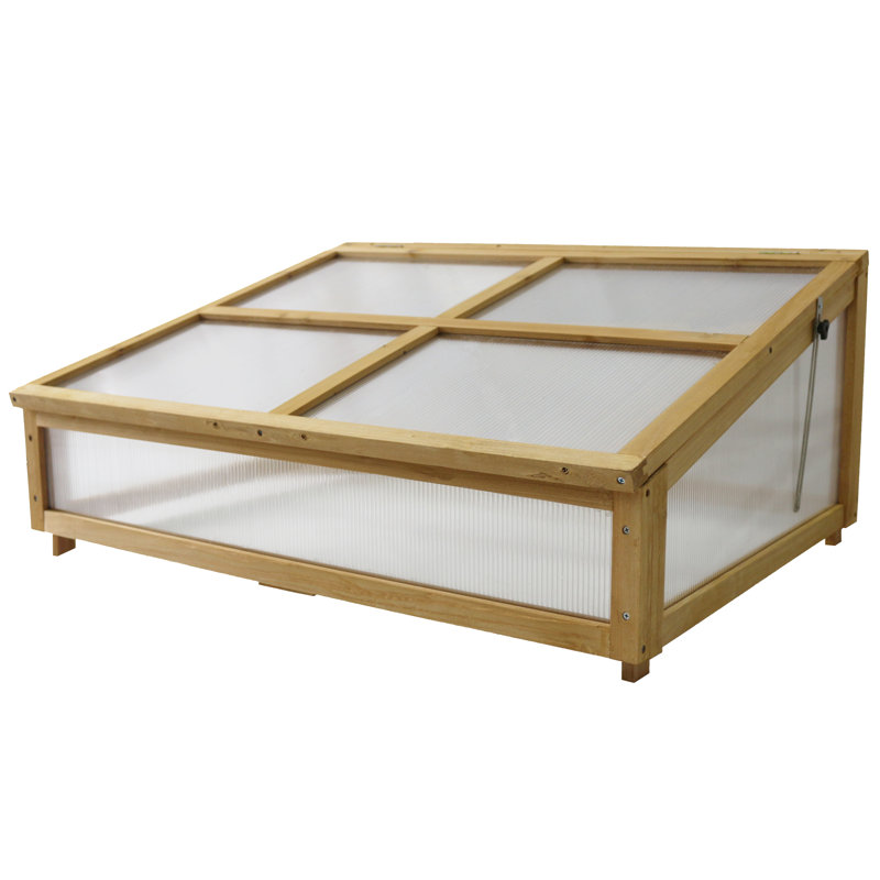 Natural Cedar Wood Cold Frame with Polycarbonate Panels