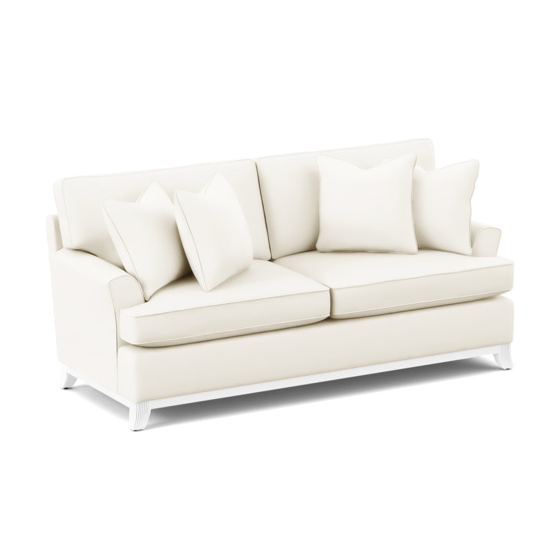 Oaks Way Sofa, Elite Ivory; 0321-91, Frost White Finish
