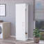Armoire de rangement avec porte simple Porte-balais, blanc neige | Bois d'ingénierie