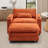 Oversized Chaise Lounge Chair 57", Fluffy Sofa Bed With Pillows & Wide Armrests, Ottoman & USB Cup Holders,Plush Faux Fur Sleeper Couch For Living Room, Bedroom, Dormitory-123339587