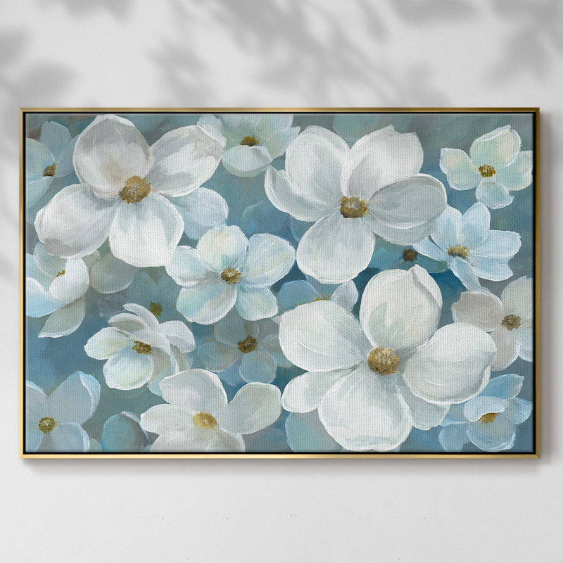 White Expression, reproduction d'art sur toile, Or, H 27 po x l 41 po x P 2 po