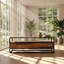 Table basse en bois d'acacia et en métal avec tablette Ulera l 50 po x P 26 po x H 18 po