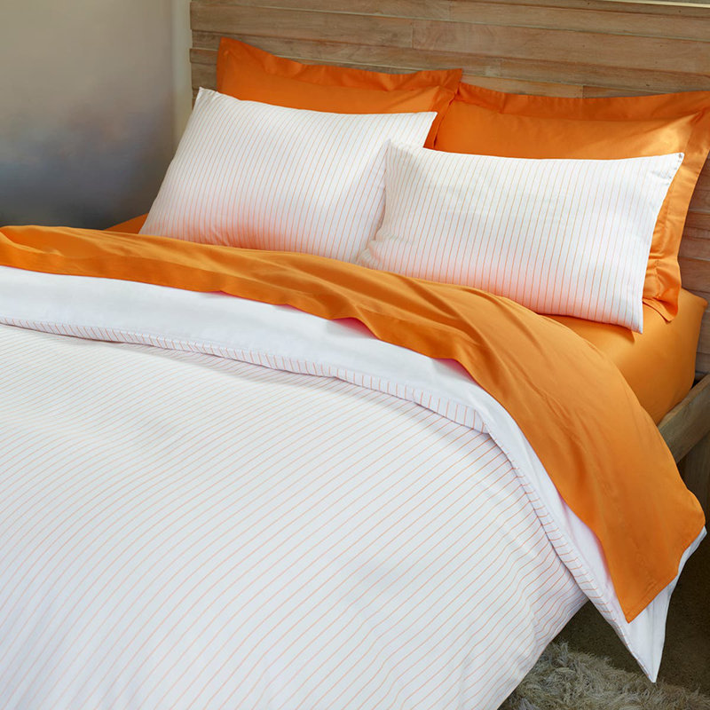 Duvet Cover Set, Tangerine, Twin XL Duvet Cover + 2 Standard Pillowcases