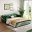 Velvet Square Arms Sofa Bed-137369508