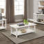 Table basse en bois blanc patiné avec tablette Castleton-1570265736