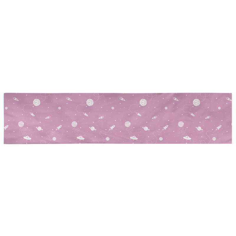Chemin de table géométrique avicia, 72 po x 16 po, Polyester, Rose