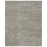 Organic Striped Area Rug in Gray/Ivory