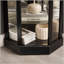 Vitrine lumineuse en verre avec tablettes réglables et décoration en cerisier sculpté, parfaite pour la maison ou le bureau-1746562036